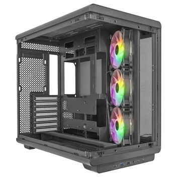 Torre PC Mars Gaming Mc-rev Caja Pc Atx Doble Cristal Templado 3x Ventiladores Argb Invertidos 12cm