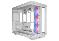 Torre PC Mars Gaming MC-REV Torre ATX Doble Cristal Templado 3x Ventiladores ARGB Blanca