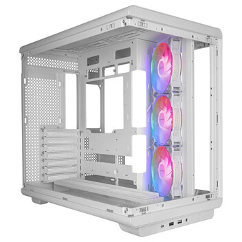 Torre PC Mars Gaming MC-REV Torre ATX Doble Cristal Templado 3x Ventiladores ARGB Blanca Torre PC Mars Gaming MC-REV Torre ATX Doble Cristal Templado 3x Ventiladores ARGB Blanca