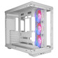Torre PC Mars Gaming MC-REV Torre ATX Doble Cristal Templado 3x Ventiladores ARGB Blanca Torre PC Mars Gaming MC-REV Torre ATX Doble Cristal Templado 3x Ventiladores ARGB Blanca
