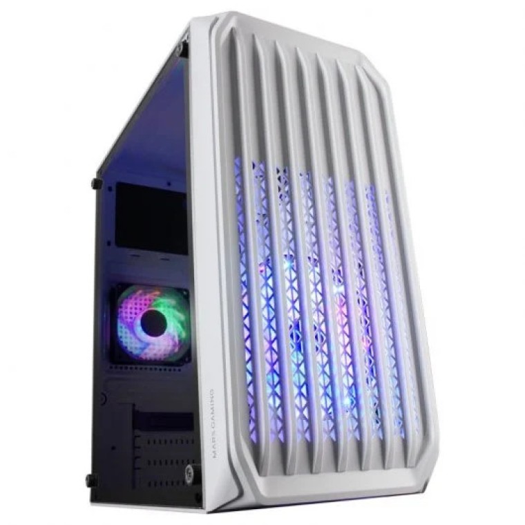 Mars Gaming MC-S2 Caja PC Micro-ATX FRGB USB 3.0 con Ventana Blanco