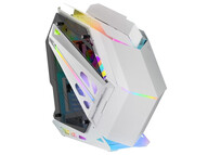 Torre PC Mars Gaming MC-TITAN Caja Gaming RGB XXL ATX Doble Tira LED Iluminación Frontal ARGB Blanco