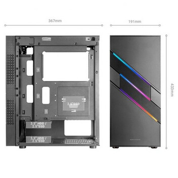Mars Gaming MC-U3 Cristal Templado ARGB USB 3.0 Negra Mars Gaming MC-U3 Cristal Templado ARGB USB 3.0 Negra
