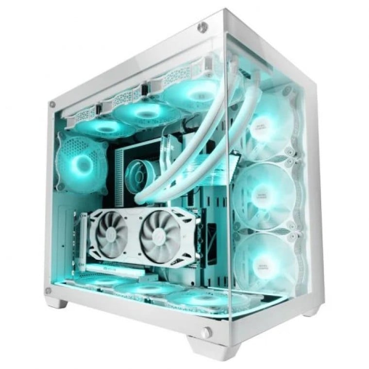 Mars Gaming MCV4 Torre XXL E-ATX Cristal Templado Lateral y Frontal Sin Marco Blanco