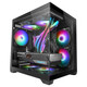 Torre PC Mars Gaming Mc-view2 Caja Pc Microatx Doble Cristal Templado Ventilador Frgb 120mm Negro