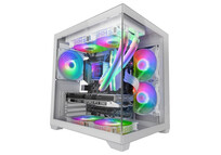 Torre PC Mars Gaming Mc-view2 Caja Pc Microatx Doble Cristal Templado Ventilador Frgb 120mm Blanco Torre PC Mars Gaming Mc-view2 Caja Pc Microatx Doble Cristal Templado Ventilador Frgb 120mm Blanco