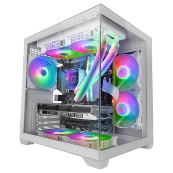 Torre PC Mars Gaming Mc-view2 Caja Pc Microatx Doble Cristal Templado Ventilador Frgb 120mm Blanco Torre PC Mars Gaming Mc-view2 Caja Pc Microatx Doble Cristal Templado Ventilador Frgb 120mm Blanco