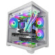 Torre PC Mars Gaming Mc-view2 Caja Pc Microatx Doble Cristal Templado Ventilador Frgb 120mm Blanco