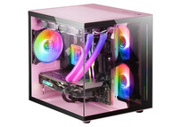 Mars Gaming MC-VIEW Minitorre Cristal Templado USB 3.0 Rosa