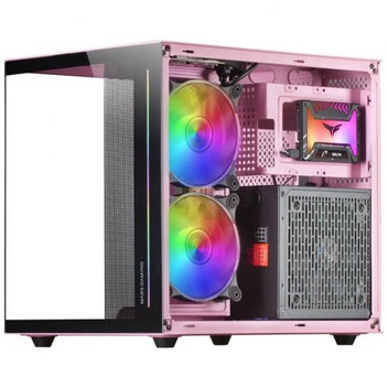 Mars Gaming MC-VIEW Minitorre Cristal Templado USB 3.0 Rosa Mars Gaming MC-VIEW Minitorre Cristal Templado USB 3.0 Rosa