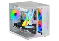 Mars Gaming MC-VIEW Minitorre Cristal Templado USB 3.0 Blanca