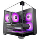 Torre PC Mars Gaming Mc-visionm Caja Pc Compacta Microatx Triple Cristal Templado Doble Cámara Negro