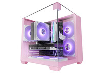 Torre PC Mars Gaming Mc-visionm Caja Pc Compacta Microatx Triple Cristal Templado Doble Cámara Rosa