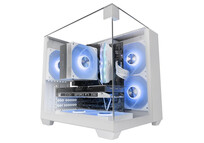 Torre PC Mars Gaming Mc-visionm Caja Pc Compacta Microatx Triple Cristal Templado Doble Cámara Blanc