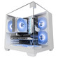 Torre PC Mars Gaming Mc-visionm Caja Pc Compacta Microatx Triple Cristal Templado Doble Cámara Blanc