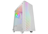 Torre PC Mars Gaming MC-VOLT Caja ATX Ventilador ARGB 120mm Rejilla Frontal ARGB Cristal Templado Blanco