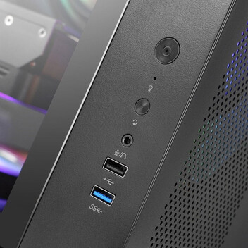 Torre PC Mars Gaming MCV-ONE Caja Gaming ATX Doble Cristal Templado Ventilador Trasero FRGB 12cm Neg