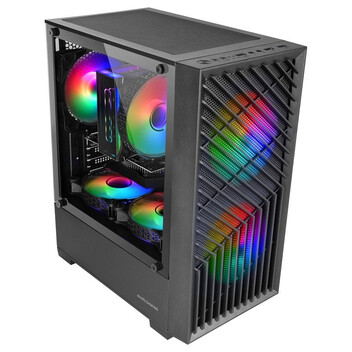 Torre PC Mars Gaming MC-Vortex Caja Gaming Micro ATX Cristal Templado 3x Ventiladores FRGB 12cm Negr