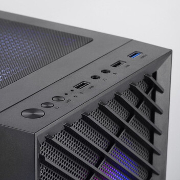 Torre PC Mars Gaming MC-Vortex Caja Gaming Micro ATX Cristal Templado 3x Ventiladores FRGB 12cm Negr