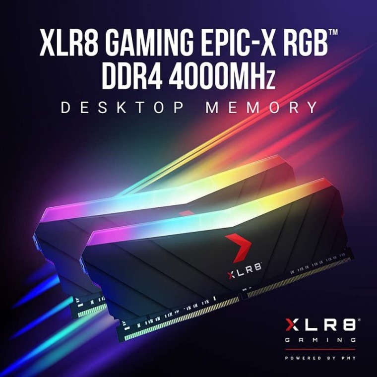 PNY XLR8 Epic-X RGB DDR4 4000MHz PC4-32000 16GB 2x8GB CL18