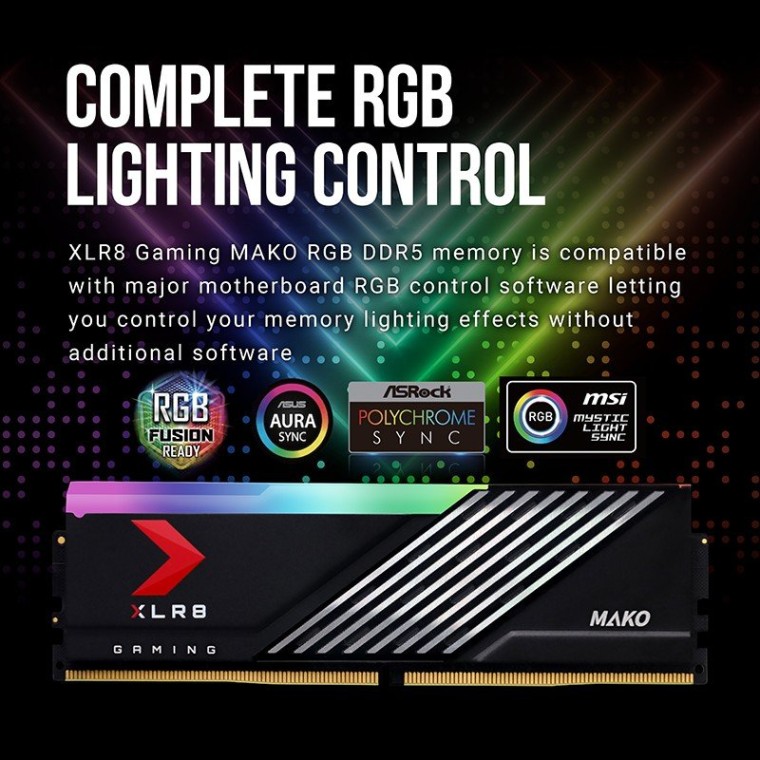 PNY XLR8 Gaming MAKO EPIC-X RGB DDR5 6000MHz 32GB 2x16GB CL40