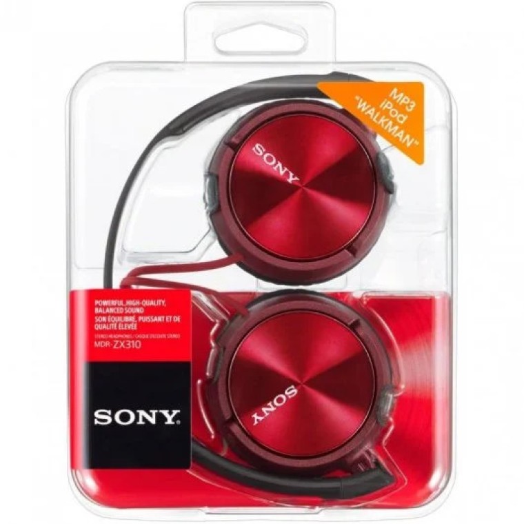 Sony MDR-ZX310 Auriculares Plegables Rojos