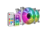 Mars Gaming MF-3DKIT Kit 3 Ventiladores ARGB 12cm Espejo Infinito Blanco