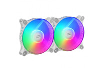 Mars Gaming MFDUO Kit 2 Ventiladores FRGB Rainbow 120mm Blancos