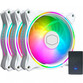 Cooler Master MasterFan MF120 Halo 3in1 White Edition Kit 3 Ventiladores 120mm Cooler Master MasterFan MF120 Halo 3in1 White Edition Kit 3 Ventiladores 120mm