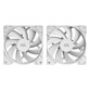Mars Gaming MF-PWMX2 Kit 2 Ventiladores 120mm Ultra Silenciosos con Sistema Anti-vibraciones Blancos