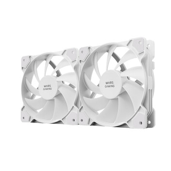Mars Gaming MF-PWMX2 Kit 2 Ventiladores 120mm Ultra Silenciosos con Sistema Anti-vibraciones Blancos