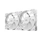Mars Gaming MF-PWMX2 Kit 2 Ventiladores 120mm Ultra Silenciosos con Sistema Anti-vibraciones Blancos