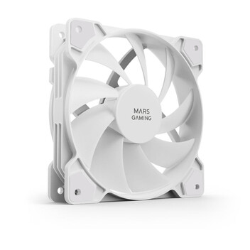 Mars Gaming MF-PWMX2 Kit 2 Ventiladores 120mm Ultra Silenciosos con Sistema Anti-vibraciones Blancos