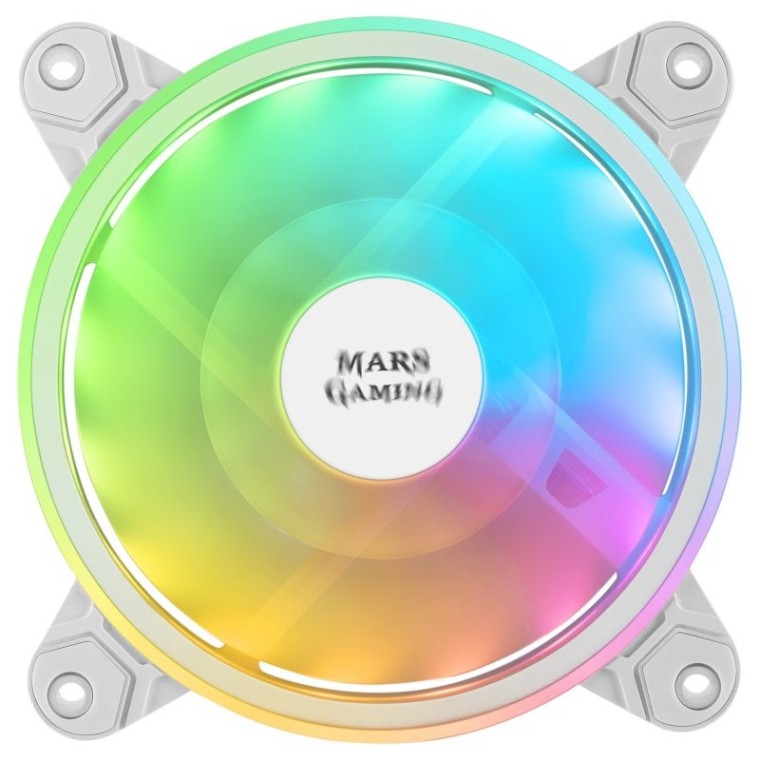 Mars Gaming MFX Ventilador ARGB Dual 120mm Blanco