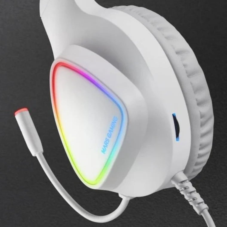 Mars Gaming MH222 Auriculares Gaming RGB Blancos