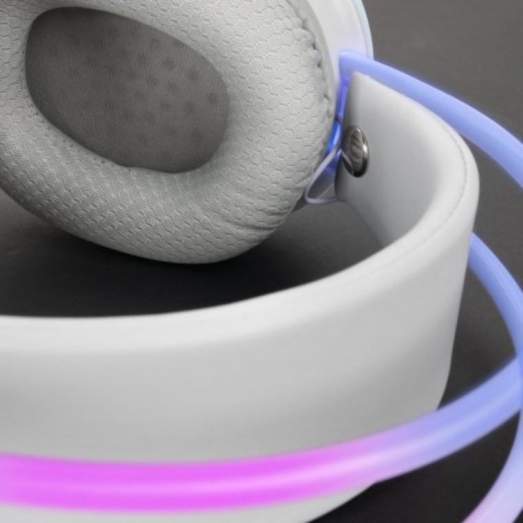 Mars Gaming MH-GLOW Auriculares Gaming 360 Full Chroma RGB Blanco