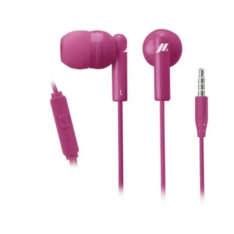 SBS Tune Auriculares con Cable y Micrófono Integrado Rosa