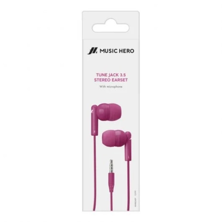 SBS Tune Auriculares con Cable y Micrófono Integrado Rosa