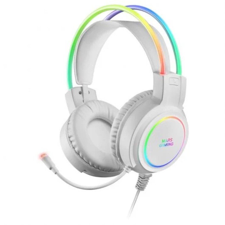 Mars Gaming MHRGBW Auriculares Gaming RGB Blancos