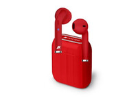 SBS Style Auriculares inalámbricos con Estuche de Carga 300 mAh Rojos