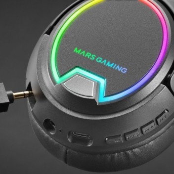 Mars Gaming MHW-100 Auriculares Gaming Inalámbricos Negros Mars Gaming MHW-100 Auriculares Gaming Inalámbricos Negros