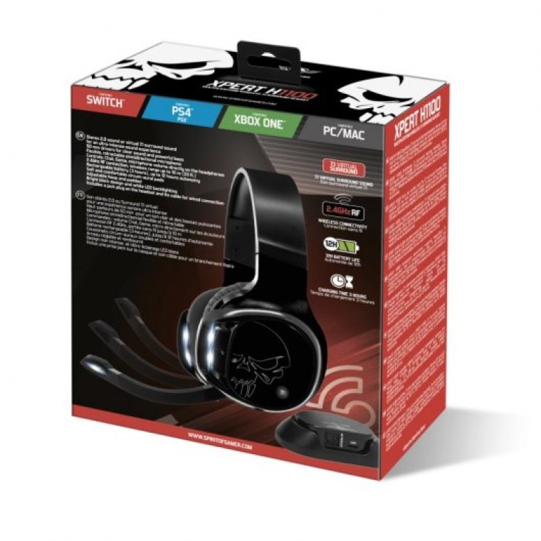 Spirit of Gamer Xpert H1100 Auriculares Gaming Inalámbricos 7.1