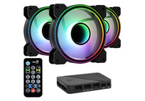 Aerocool Mirage 12 ARGB Pro Pack 3 Ventiladores 120mm ARGB + Hub H66F RGB + Control Remoto Aerocool Mirage 12 ARGB Pro Pack 3 Ventiladores 120mm ARGB + Hub H66F RGB + Control Remoto