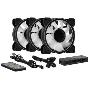 Aerocool Mirage 12 ARGB Pro Pack 3 Ventiladores 120mm ARGB + Hub H66F RGB + Control Remoto Aerocool Mirage 12 ARGB Pro Pack 3 Ventiladores 120mm ARGB + Hub H66F RGB + Control Remoto