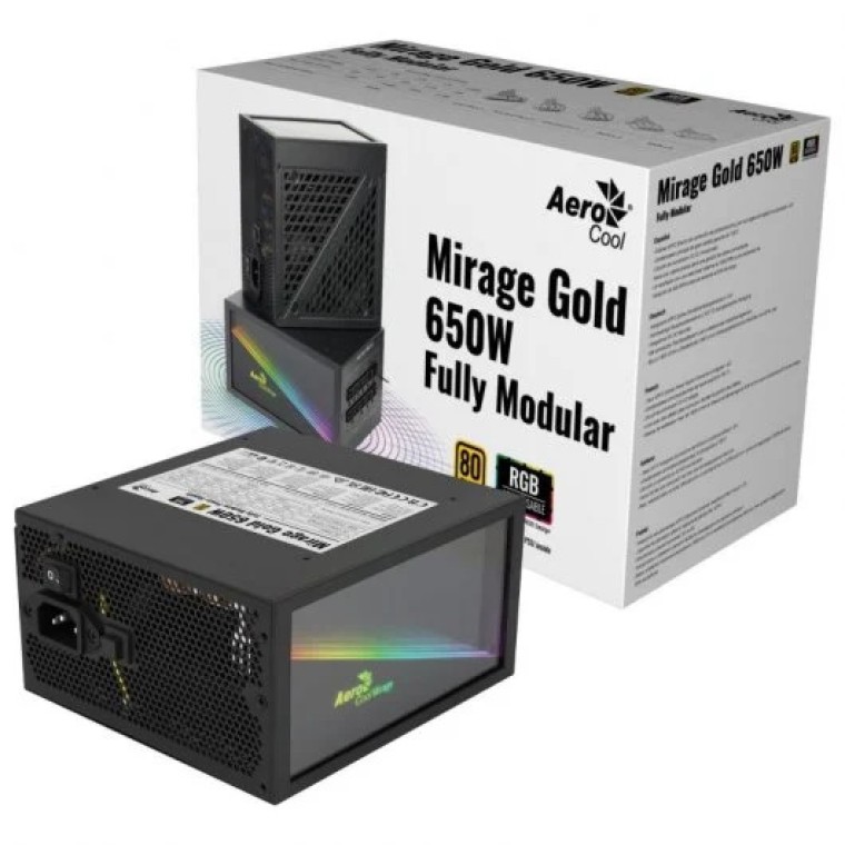 Aerocool Mirage Gold RGB 650W 80 Plus Gold Modular