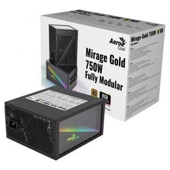 Aerocool Mirage Gold RGB 750W 80 Plus Gold Modular Aerocool Mirage Gold RGB 750W 80 Plus Gold Modular