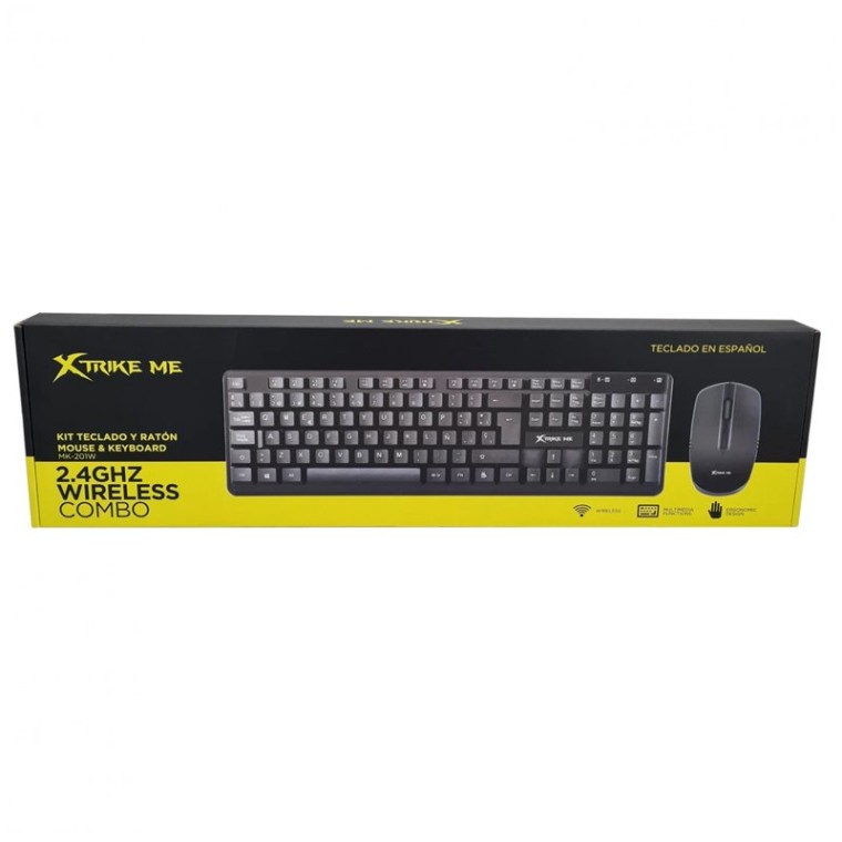 Xtrike Me MK-201W Combo Teclado + Ratón Inalámbricos