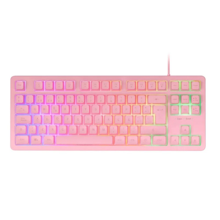 Mars Gaming MK023 TKL H-Mech Teclado Gaming FRGB Rosa