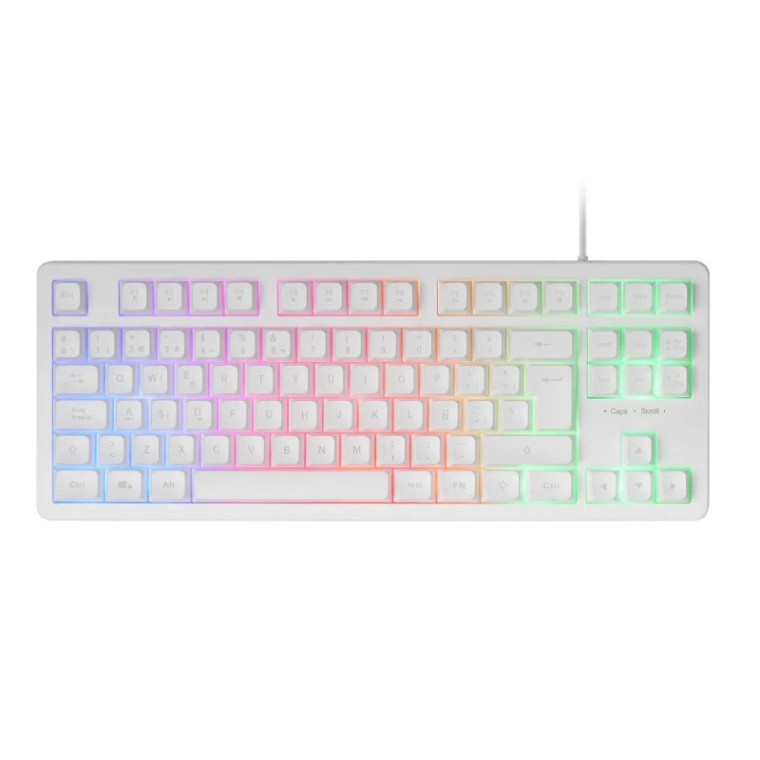 Mars Gaming MK023 TKL H-Mech Teclado Gaming FRGB Blanco