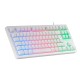 Mars Gaming MK023 TKL H-Mech Teclado Gaming FRGB Blanco